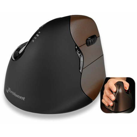 Evoluent Mouse VerticalMouse 4 Small Wireless bl/brown USB Reference: VM4SW