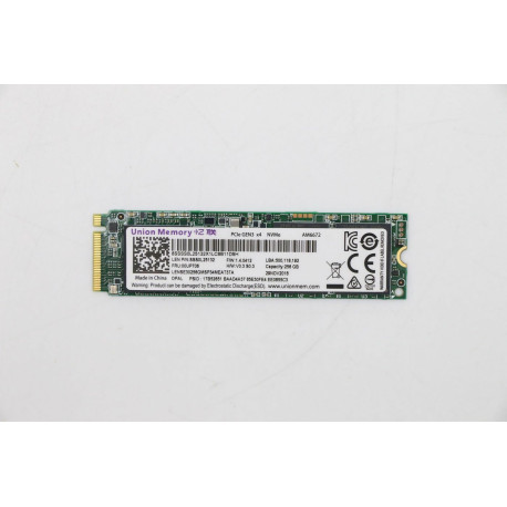 Lenovo SSD - 256G - PCIE 3X4 - M.2 - NVMe 2280 Reference: 00UP706