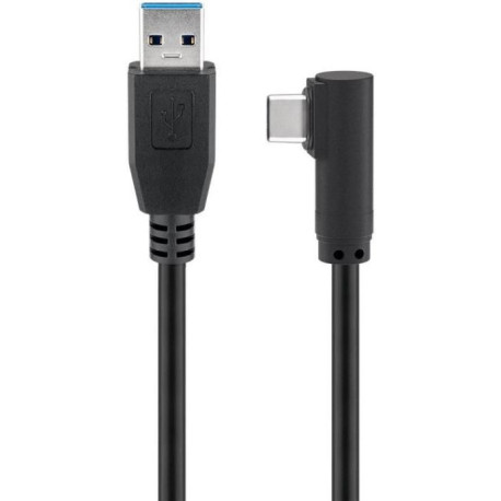 Micro Connect Cable USB-C to USB3.0 A 1m Black for synching and Reference: USB3.1CA1A