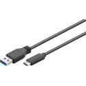 Micro Connect Gen1 USB C-A Cable, 1m Black for synching and Reference: USB3.1CA1