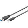 Micro Connect Gen1 USB C-A Cable, 1m Black for synching and Reference: USB3.1CA1