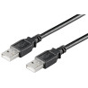 Micro Connect USB2.0 A-A 0,5m M-M, Black Hi-Speed cable Reference: USBAA05B